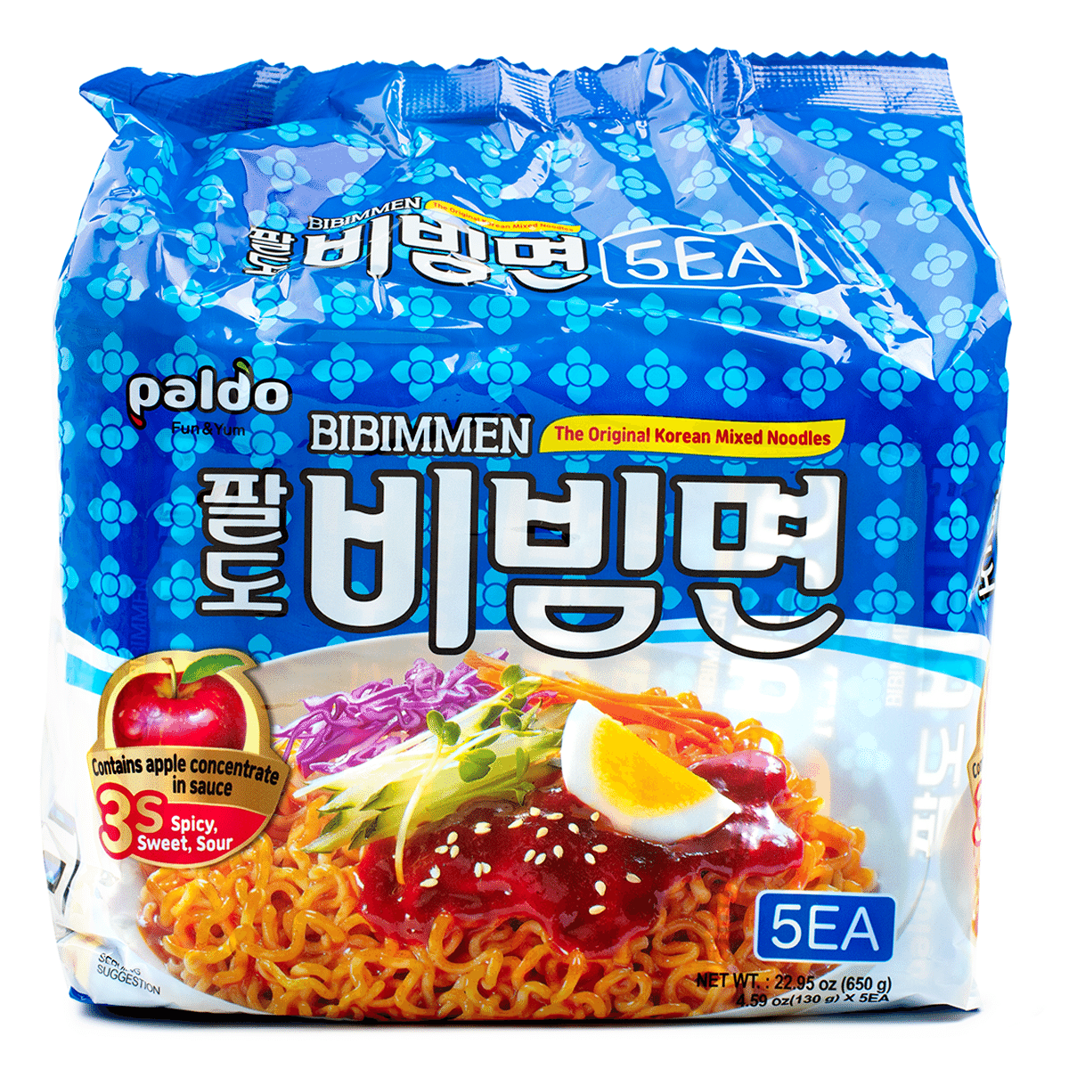 Paldo Bibimmen Instant Noodles, Spicy Korean Flavor